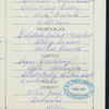 DINNER [held by] OCEANIC STEAMSHIP CO. [at] EN ROUTE ABOARD VENTURA (SS;)