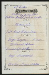 DINNER [held by] OCEANIC STEAMSHIP COMPANY [at] SS VENTURA;2ND CABIN (SS;)
