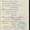 DINNER [held by] OCEANIC STEAMSHIP COMPANY [at] SS VENTURA;2ND CABIN (SS;)