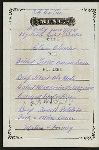 DINNER - SECOND CABIN [held by] OCEANIC STEAMSHIP COMPANY [at] EN ROUTE ABOARD SS VENTURA (SS;)