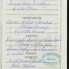 DINNER - SECOND CABIN [held by] OCEANIC STEAMSHIP COMPANY [at] EN ROUTE ABOARD SS VENTURA (SS;)