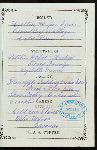 DINNER - SECOND CABIN [held by] OCEANIC STEAMSHIP COMPANY [at] EN ROUTE ABOARD SS VENTURA (SS;)