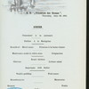 DINNER [held by] NORDDEUTSCHER LLOYD BREMEN [at] EN ROUTE ABOARD DAMPFER FRIEDRICH DER GROSSE (SS;)