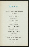 DINNER [held by] HAMBURG-AMERIKA LINIE [at] EN ROUTE ABOARD FURST BISMARCK (SS;)