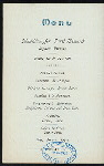 DINNER [held by] HAMBURG-AMERIKA LINIE [at] EN ROUTE ABOARD FURST BISMARCK (SS;)