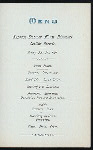 DINNER [held by] HAMBURG-AMERIKA LINIE [at] EN ROUTE ABOARD FURST BISMARCK (SS;)