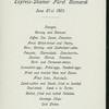 BREAKFAST [held by] HAMBURG-AMERIKA LINIE [at] EN ROUTE ABOARD FURST BISMARCK (SS;)