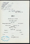 DINNER [held by] NORDDEUTSCHER LLOYD BREMEN [at] EN ROUTE ABOARD DAMPFER FRIEDRICH DER GROSSE (SS;)