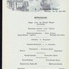 DINNER [held by] NORDDEUTSCHER LLOYD BREMEN [at] EN ROUTE ABOARD DAMPFER FRIEDRICH DER GROSSE (SS;)