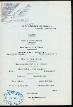 DINNER [held by] NORDDEUTSCHER LLOYD BREMEN [at] EN ROUTE ABOARD DAMPFER FRIEDRICH DER GROSSE (SS;)
