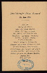 BREAKFAST [held by] HAMBURG-AMERIKA LINIE [at] EN ROUTE ABOARD FURST BISMARCK (SS;)