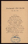 BREAKFAST [held by] HAMBURG-AMERIKA LINIE [at] EN ROUTE ABOARD FURST BISMARCK (SS;)
