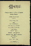 DINNER [held by] HAMBURG-AMERIKA LINIE - EXPRWSS-STEAMER FURST BISMARCK [at] EN ROUTE (SS)
