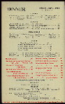 DINNER [held by] WORTHY HOTEL [at] "SPRINGFIELD, MASS." (HOTEL)