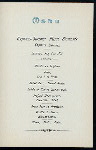 DINNER [held by] HAMBURG-AMERIKA LINIE [at] SS FURST BISMARCK (SS;)