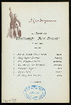 DINNER [held by] HAMBURG-AMERIKA LINIE [at] SS FURST BISMARCK (SS;)