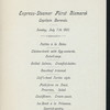 DINNER [held by] HAMBURG-AMERIKA LINIE [at] SS FURST BISMARCK (SS;)
