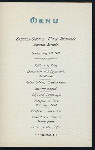 DINNER [held by] HAMBURG-AMERIKA LINIE [at] SS FURST BISMARCK (SS;)