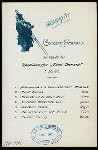 DINNER [held by] HAMBURG-AMERIKA LINIE [at] SS FURST BISMARCK (SS;)