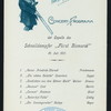 DINNER [held by] HANBURG-AMERIKA LINIE  - STEAMER FURST BISMARCK [at] EN ROUTE (SS)