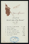 DINNER [held by] HAMBURG-AMERIKA LINIE [at] EN ROUTE ABOARD EXPRESS STEAMER FURST BISMARCK (SS;)