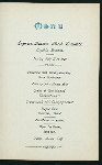 DINNER [held by] HAMBURG-AMERIKA LINIE [at] EN ROUTE ABOARD EXPRESS STEAMER FURST BISMARCK (SS;)