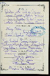 DINNER [held by] OCEANIC STEAMSHIP CO. [at] EN ROUTE ABOARD S.S.ZEALANDIA (SS;)