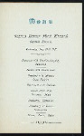 DINNER [held by] HAMBURG-AMERIKA LINIE [at] EN ROUTE ABOARD EXPRESS STEAMER FURST BISMARCK (SS;)