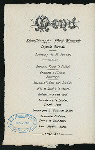DINNER [held by] HAMBURG-AMERIKA LINIE [at] EN ROUTE ABOARD EXPRESS STEAMER FURST BISMARCK (SS;)