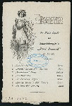 DINNER [held by] HAMBURG-AMERIKA LINIE [at] EN ROUTE ABOARD EXPRESS STEAMER FURST BISMARCK (SS;)