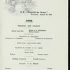 DINNER [held by] NORDDEUTSCHER LLOYD BREMEN [at] SS FRIEDRICH DER GROSSE (SS;)