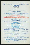 MENU [held by] PULLMAN BUFFET [at] EN ROUTE COLONIAL EXPRESS: WASHINGTON TO BOSTON (RR;)