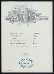MITTAGESEN [held by] NORDDEUTSCHER LLOYD BREMEN [at] "SCHNELLPOSTDAMPFER ""KRONPRINZ WILHELM""" (SS;)