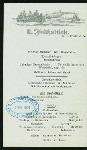 LUNCH [held by] NORDDEUTSCHERRR LLOYD BREMEN [at] "SS ""FRIEDRICH DER GROSSE""" (SS;)