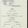 MITTAGESSEN [held by] NORDDEUTSCHER LLOYD BREMEN [at] "SS ""FRIEDRICH DER GROSSE""" (SS;)