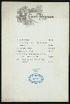 MITTAGESEN [held by] NORDDEUTSCHER LLOYD BREMEN [at] "SCHNELLPOSTDAMPFER ""KRONPRINZ WILHELM""" (SS;)