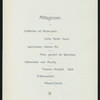 MITTAGESSEN [held by] NORDDEUTSCHER LLOYD BREMEN [at] "SCHNELLPOSTDAMPFER ""KRONPRINZ WILHELM""" (SS;)