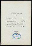 MITTAGESSEN [held by] NORDDEUTSCHER LLOYD BREMEN [at] "SCHNELLPOSTDAMPFER ""KRONPRINZ WILHELM""" (SS;)