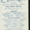 2ND ANNUAL BALL [held by] L.TIRELLI'S ASSOCIATION [at] "COLUMBUS HOTEL, NY" (HOTEL)