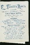 2ND ANNUAL BALL [held by] L.TIRELLI'S ASSOCIATION [at] "COLUMBUS HOTEL, NY" (HOTEL)