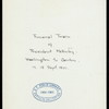 BREAKFAST [ON FUNERAL TRAIN OF PRESIDENT McKINLEY?] [held by] PULLMAN DINING CAR SERVICE [at] [EN ROUTE TO CANTON?] (RR;)