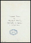 BREAKFAST [ON FUNERAL TRAIN OF PRESIDENT McKINLEY?] [held by] PULLMAN DINING CAR SERVICE [at] [EN ROUTE TO CANTON?] (RR;)