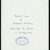 LUNCHEON [ON FUNERAL TRAIN OF PRESIDENT McKINLEY?] [held by] PULLMAN DINING CAR SERVICE [at] [EN ROUTE TO CANTON?] (RR;)