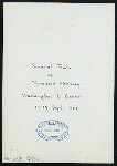 DINNER [ON FUNERAL TRAIN OF PRESIDENT McKINLEY?] [held by] PULLMAN DINING CAR SERVICE [at] [EN ROUTE TO CANTON?] (RR;)