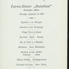 DINNER [held by] HAMBURG AMERIKA LINIE [at] SS DEUTSCHLAND (SS;)