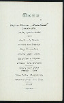 DINNER [held by] HAMBURG AMERIKA LINIE [at] SS DEUTSCHLAND (SS;)