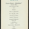 DINNER [held by] HAMBURG AMERIKA LINIE [at] SS DEUTSCHLAND (SS;)