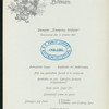 DINNER [held by] NORDDEUTSCHER LLOYD BREMEN [at] "DAMPFER ""KRONPRINZ WILHLEM""" (SS;)