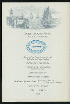 DINNER [held by] NORDDEUTSCHER LLOYD BREMEN [at] "DAMPFER ""KRONPRINZ WILHLEM""" (SS;)