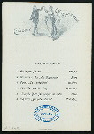 DINNER [held by] NORDDEUTSCHER LLOYD BREMEN [at] "DAMPFER ""KRONPRINZ WILHLEM""" (SS;)
